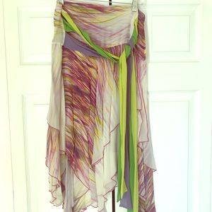 Diane von Furstenberg asymmetrical silk skirt